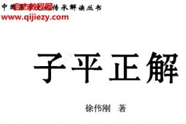 徐伟刚著子平正解电子书pdf百度网盘下载学习