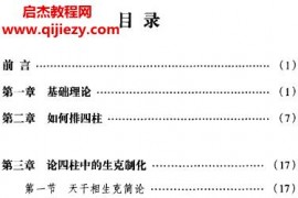徐丙昕编四柱乾坤电子书pdf百度网盘下载学习