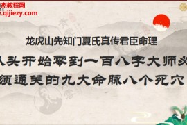夏光明老师著从头开始零到一百八字大师必须通关的九大命脉八个死穴电子书pdf百度网盘下载学习