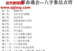 算命通会八字干支象法22字通透点窍电子书pdf52页百度网盘下载学习