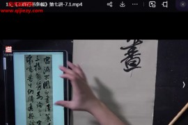 王玺王铎行书条幅精讲精练视频课程18集百度网盘下载学习