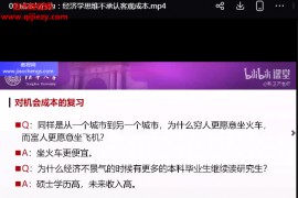 清华大学靳卫萍老师经济学思维30讲视频课程百度网盘下载学习