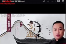 幺学文奇门必学分家奇门视频课程11集百度网盘下载学习