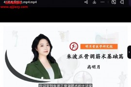 朱波正骨调筋术基础篇视频课程45集百度网盘下载学习