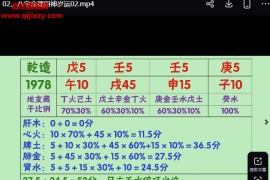 韦杰耀八字命理用神岁运视频课程18集百度网盘下载学习