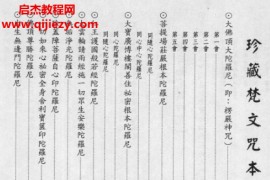 珍藏梵文咒本九華山古代藏版电子书pdf百度网盘下载学习