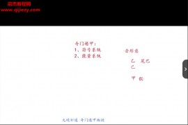 2023年米妙多无境妙道阴盘奇门遁甲面授班视频课程13集百度网盘下载学习