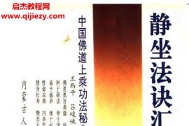 王西平静坐法诀汇要电子书pdf百度网盘下载学习
