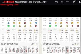 财运分析专业课视频课程17集百度网盘下载学习