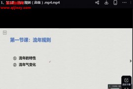 戊辰从时间盘看财富卡点高级课视频课程7集百度网盘下载学习