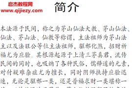 鹤韵著茅山仙教符法一宗高清版电子书pdf百度网盘下载学习