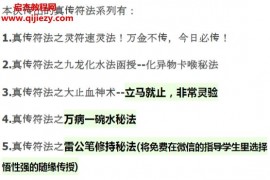 灵符速灵法电子书pdf百度网盘下载学习