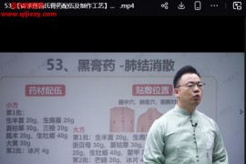 张雷威省非遗杨氏膏药配伍及制作工艺线上课视频课程55集百度网盘下载学习