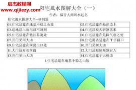 阳宅风水图解大全电子书pdf百度网盘下载学习