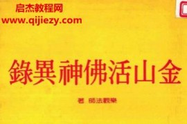 乐观法师著金山活佛神异录电子书pdf百度网盘下载学习