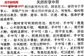 天师府掌中符电子书pdf百度网盘下载学习
