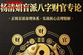 杨清娟盲派八字财官专论电子书pdf百度网盘下载学习