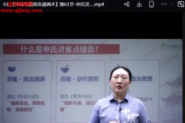申春娴申氏非遗双灸通调术线上课视频63集百度网盘下载学习