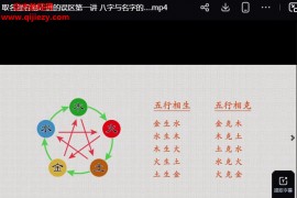 严一心最牛取名视频富贵双全取名不掉坑八大原则视频课程8集百度网盘下载学习