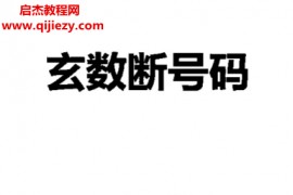 吕凤珍著玄数断号码打印版电子书pdf百度网盘下载学习