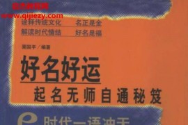 栗国平著好名好运起名无师自通秘笈电子书pdf百度网盘下载学习
