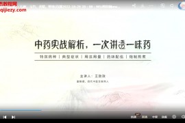 王致效讲透400味中药效哥实战中药线上私塾班音视频课程百度网盘下载学习