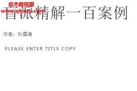孙国海八字实战精解100命例电子书docx格式百度网盘下载学习