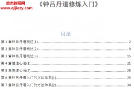 沈志刚著钟吕丹道修炼入门电子书pdf百度网盘下载学习