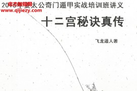 飞龙道人太公奇门十二宫秘诀真传电子书pdf百度网盘下载学习