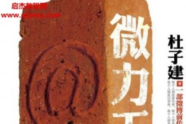 杜子建著微力无边一部微博前传半部营销后传电子书pdfepubmobi格式百度网盘下载学习