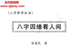 张建民著八字因缘看人间电子书pdf百度网盘下载学习