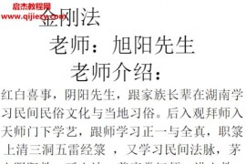 旭阳先生金刚法电子书pdf百度网盘下载学习