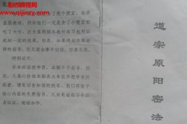 舒红云道宗原阳密法电子书pdf7页百度网盘下载学习