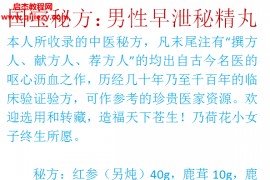 养生补肾壮阳秘传17方文档资料百度网盘下载学习