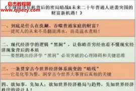 全球经济危机背后的密局暗战&未来二十年普通人逆袭突围的财富新机遇电子书pdf百度网盘下载学习