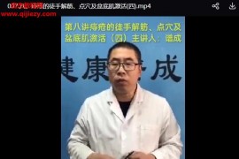 谱成老师痔疮手法处理四部曲视频课程13集百度网盘下载学习