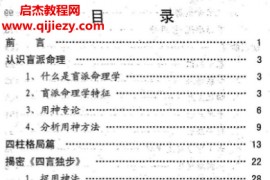付会臣程龙著盲派命理真传电子书pdf百度网盘下载学习