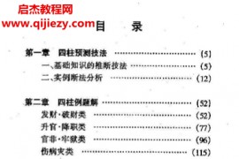 王庆著四柱预测技法电子书pdf百度网盘下载学习