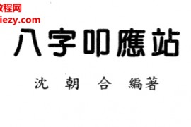 沈朝合著八字叩应站电子书pdf百度网盘下载学习