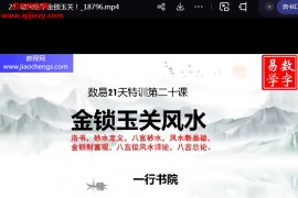 一行老师数字八字《数字易学》 易经玄学入门到精通21天特训营视频课程24集百度网盘下载学习