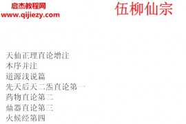 伍柳仙宗电子书pdf百度网盘下载学习