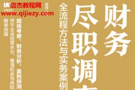 周涛著财务尽职调查全流程方法与实务案例电子书pdfepub格式百度网盘下载学习