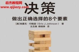 (美)埃里克约翰逊著决策做出正确选择的8个因素电子书pdfmobiepub格式百度网盘下载学习