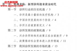 新型诊所经营与创新电子书pdf百度网盘下载学习