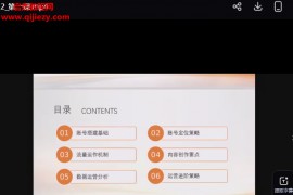 蔡依岑塔罗赛道短视频运营课程6集百度网盘下载学习