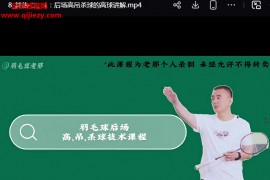 羽毛球老邢课程合集握拍双打反拍发球教学步法后场技术课程百度网盘学习下载