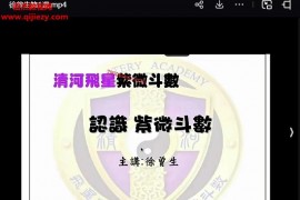 徐曾生清河飞星紫微斗数系统全修班视频课程50集百度网盘下载学习