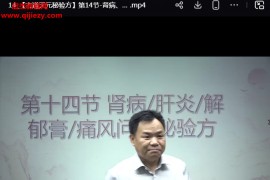 陈启锋古道天元秘验方线上课视频课程17集百度网盘下载学习