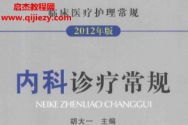 胡大一主编内科诊疗常规2012版电子书pdf百度网盘下载学习