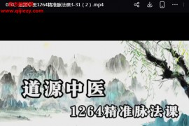 安天宇1264精准脉法脉诊班一期视频课程13集百度网盘下载学习